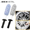 SEAMETAL Car Wash Brush Plush Premium Wheels Brush Non-Slip Handle Easy To Cleaning Rims Spokes Wheel Barrel Cleaning Mitt 1