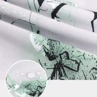 Salon Printed Uniform Graffiti Pattern Barber Shop Waterproof Work Clothes Anti Hair Anti Static Smock Hairstylist Haircut Gown 2