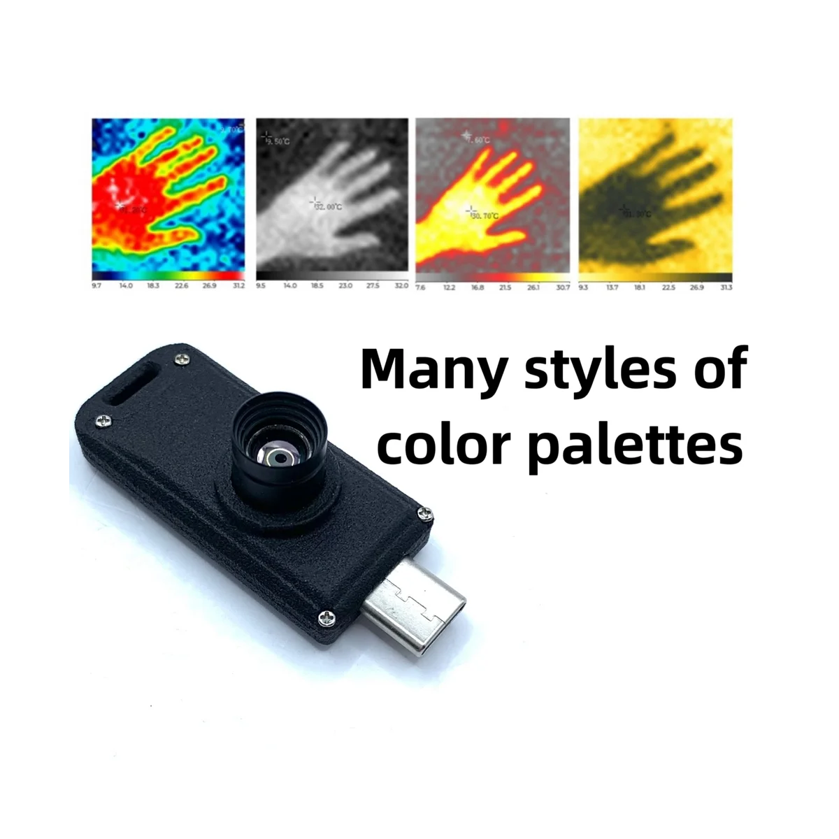

Mini WIFI Thermal Imager 32X32 Pixel Thermopile Infrared Array Temperature Measurement Module, Female Port