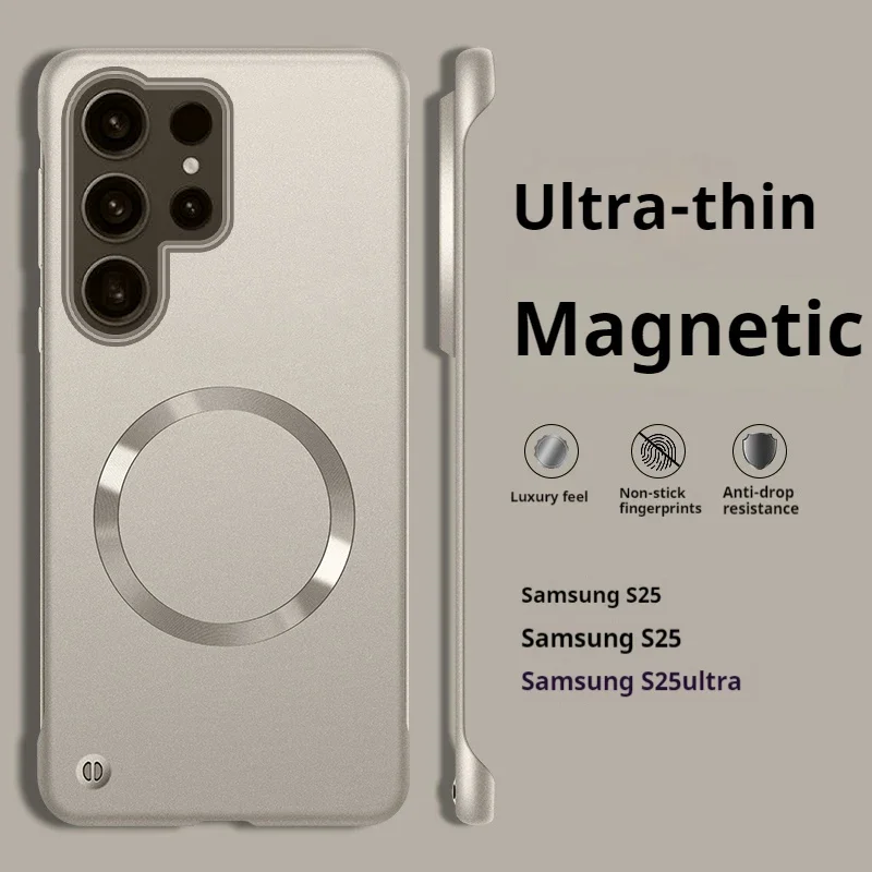 Sleek Metallic Paint Finish for Magnetic Smartphone Case - Borderless Cooling Design