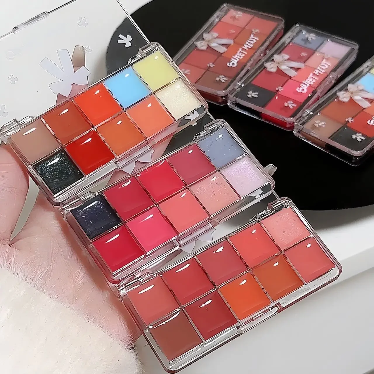 10 Colors Jelly Lip Gloss Glaze Makeup Palette