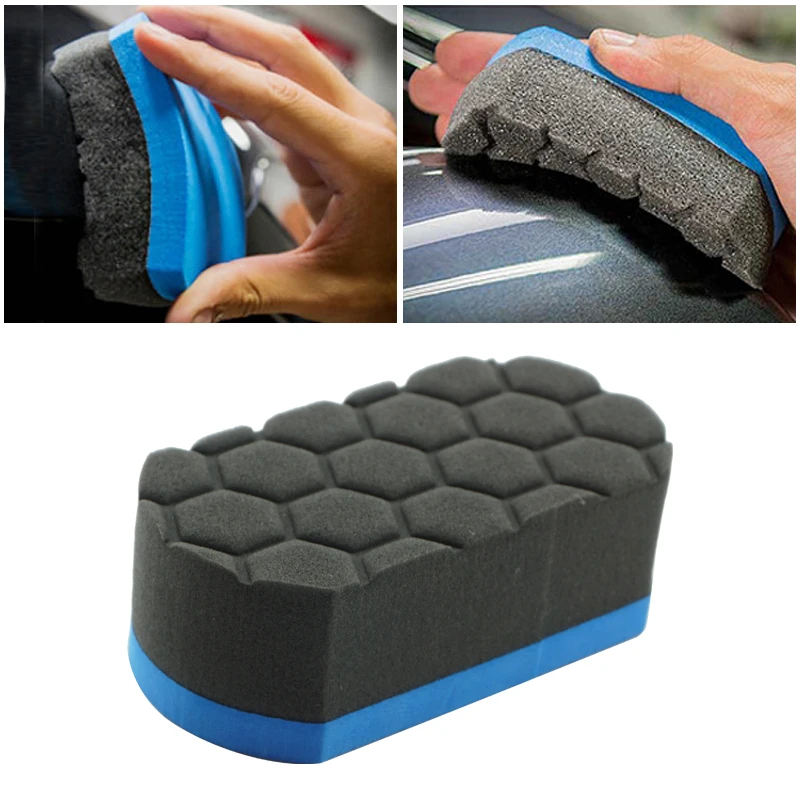 2Pcs Large Cross Cut Durable Soft Foam Grid Sponge Rinseless Absorbent Easy  Grip Non Scratch Car Cleaning Tools Auto Accessories - AliExpress