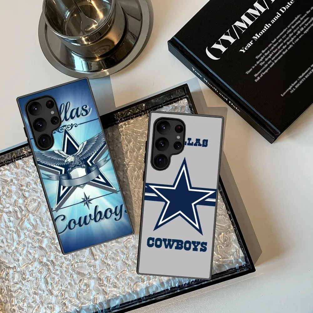 A-Dallas Cowboys-S  Phone Case For Samsung Galaxy S23 S22 S21 S20 Plus Ultra M54 Note20 Soft Black Phone Cover