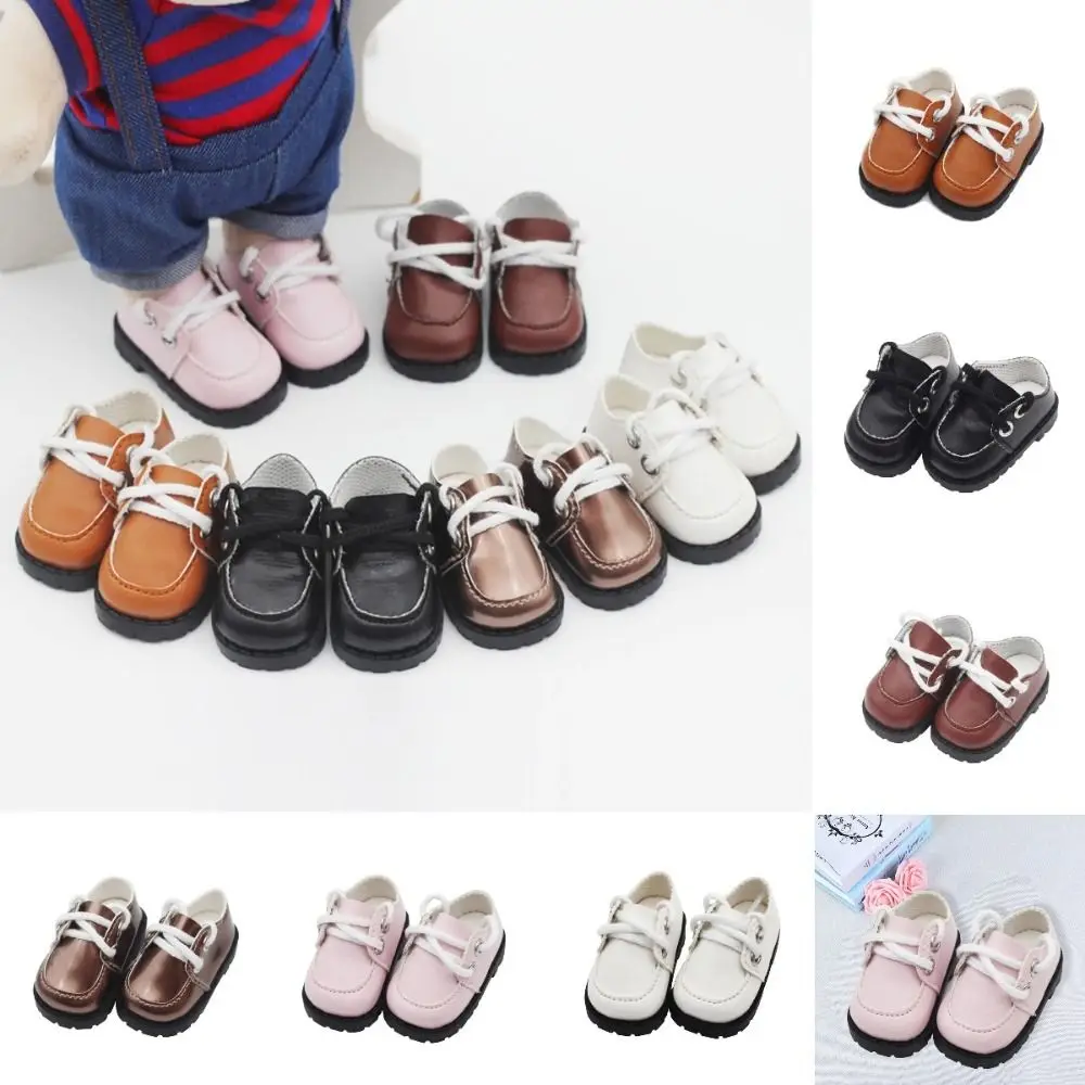 Shoes Doll Doll PU Leather Shoes Mini Clothes Toys PU Leather 1 Pair Miniature Shoes Mini Lightweight Dress Up Shoes Body Dolls