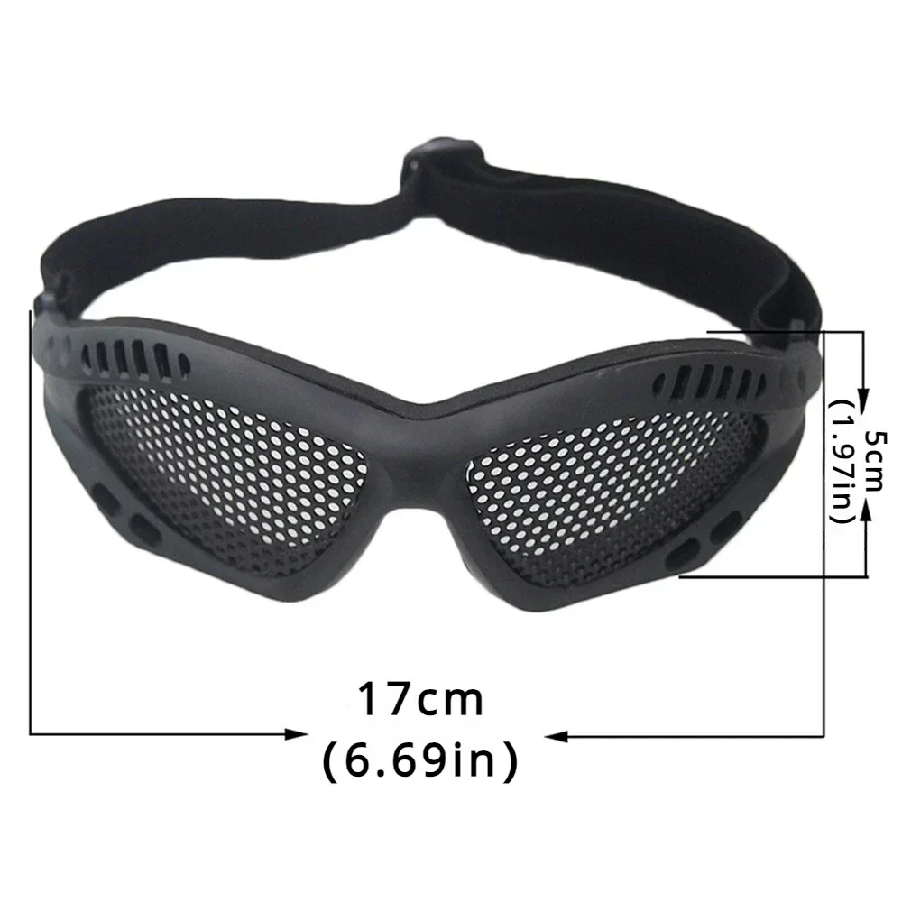 1PC Outdoor Tactical Safety Goggles Anti Fog with Metal Mesh/PC Len for Paintball