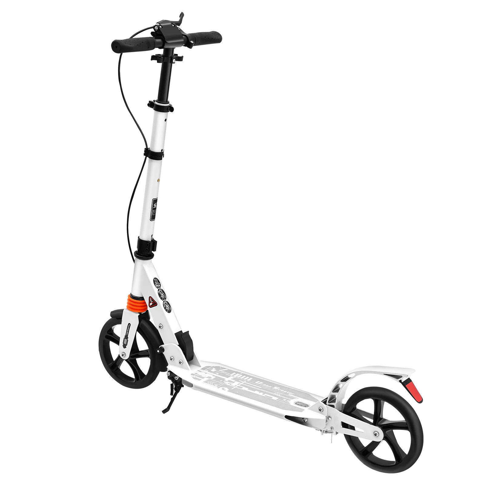 Faltbarer Kick-Scooter 220 lbs Tragkraft Höhenverstellbar 37"-42" Doppelbremsen PU-Räder Stoßdämpfer Pendler-Scooter für Erwachsene – Detail 13