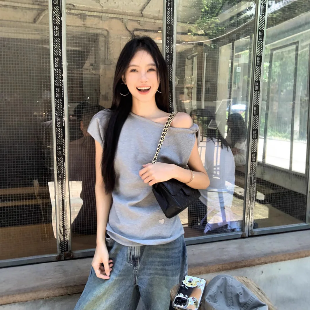 Women Casual Short Sleeve Heart Tshirt