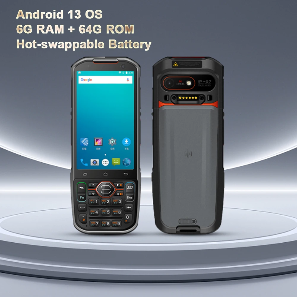 Scanner portatile PDA Android 13 OS 6G+64G Scansione 2D MT6769 CPU 4G-LTE Wifi GNSS Iot Terminale PDA robusto - immagine 4