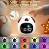 Alarm Clock for Kids Puppy-Shape Toddler Sleep Training Clock Cute Touch Night Light for Children Bedroom 5
