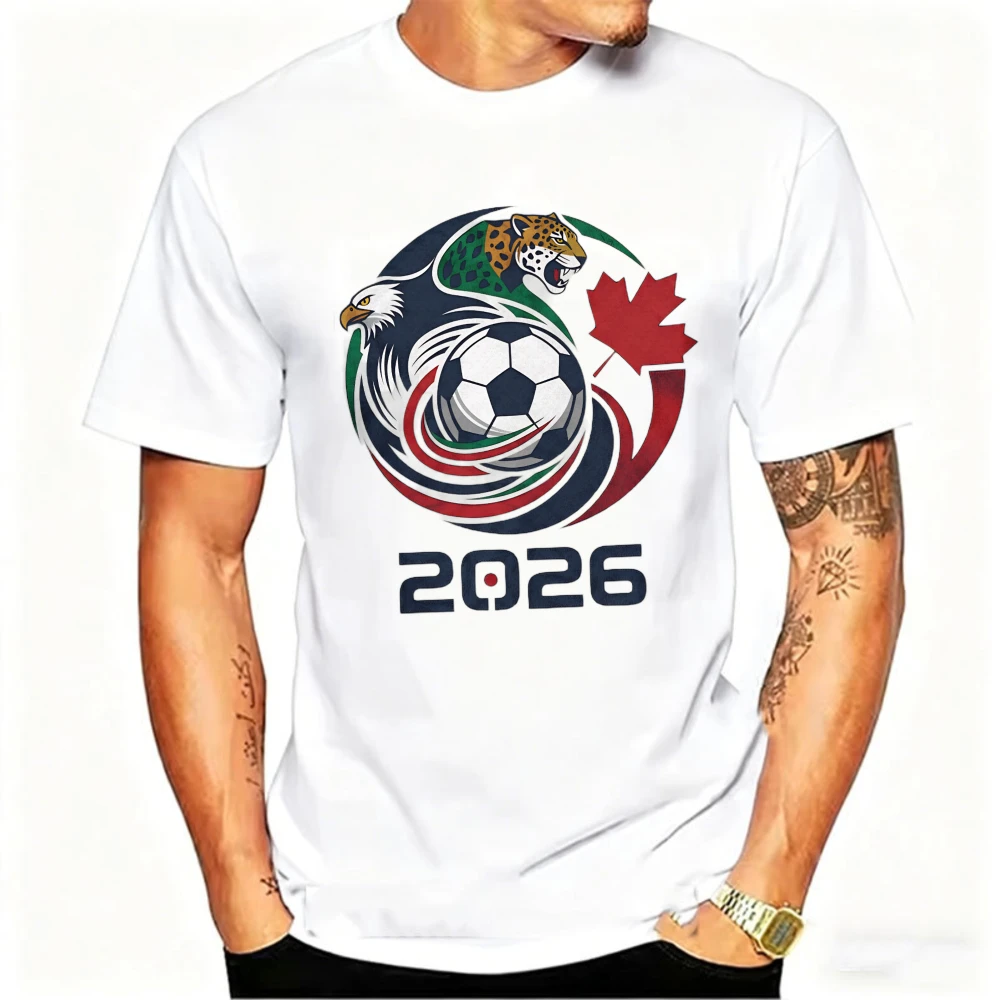 Men's Sports T-shirt 2026 USA Canada Mexico Soccer T-Shirts Eagle Jaguar Graphic Tee Football Fans Best Gift Summer Short Sleeve - Image 2