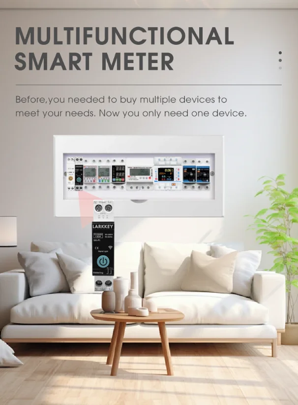 LARKKEY Programmable Wifi Breaker TUYA Smart Circuit Breaker Power Metering Over Current Under Voltage Protection DIN