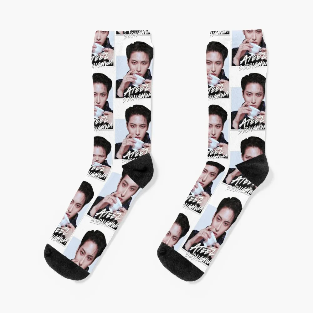 Ateez - Seonghwa Socks Bamboo Socks Men spamton pixel socks bamboo socks men