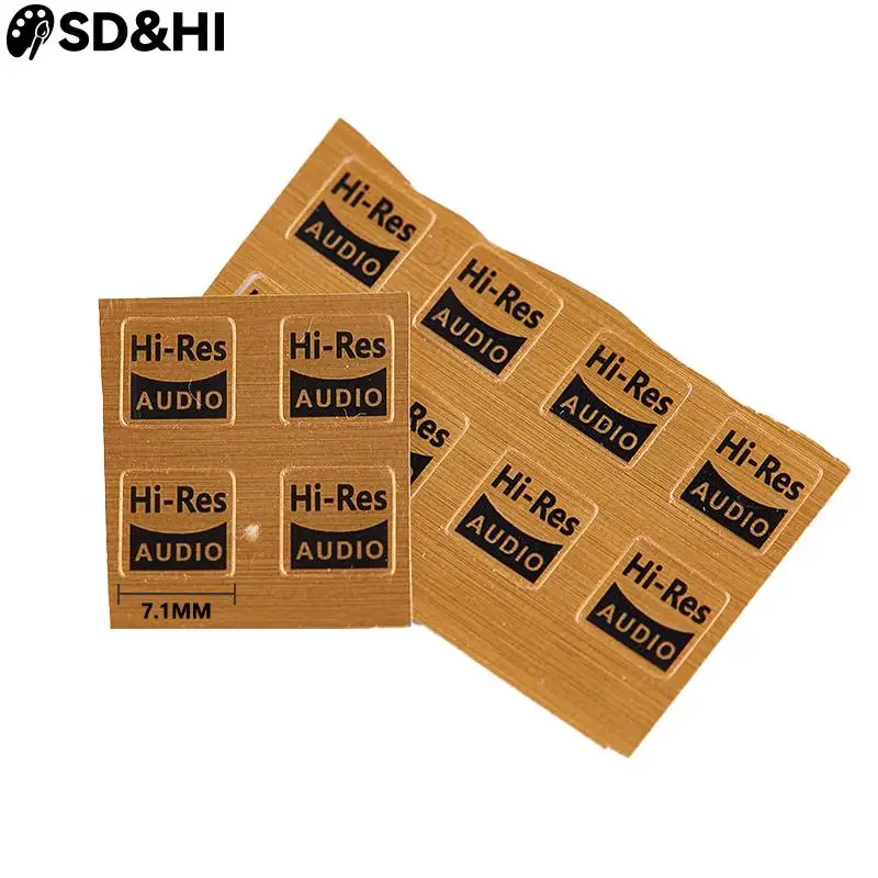 10pcs Hi-Res Audio Adapter Stickers For Walkman/Fiio/Iriver/Cayin MP3 All Hifi Device Audio Earphone Stickers 7.1x7.1mm