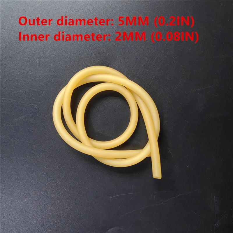 Latex Slingshot Tube Plain Colour Rubber Hunting And Shooting High Elastic 2mm X 5mm/0.08 X 0.2in