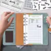 2024 A6 PU Leather Budget Binder Notebook Cash Envelopes System Set,with Binder Pockets for Money Budget Saving Bill Organizer 3