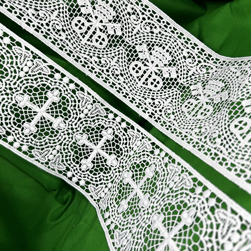 HWARM 10 야드 크로스 레이스 패브릭 바느질 DIY 수 놓은 여성 의류 테이블 러너 스커트 커튼 드레스 바느질 트림 액세서리