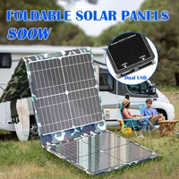Panneau solaire pliable 800W – Chargeur portable 18V, générateur de station d'alimentation haute efficacité pour voiture, bateau, caravane et camping 1