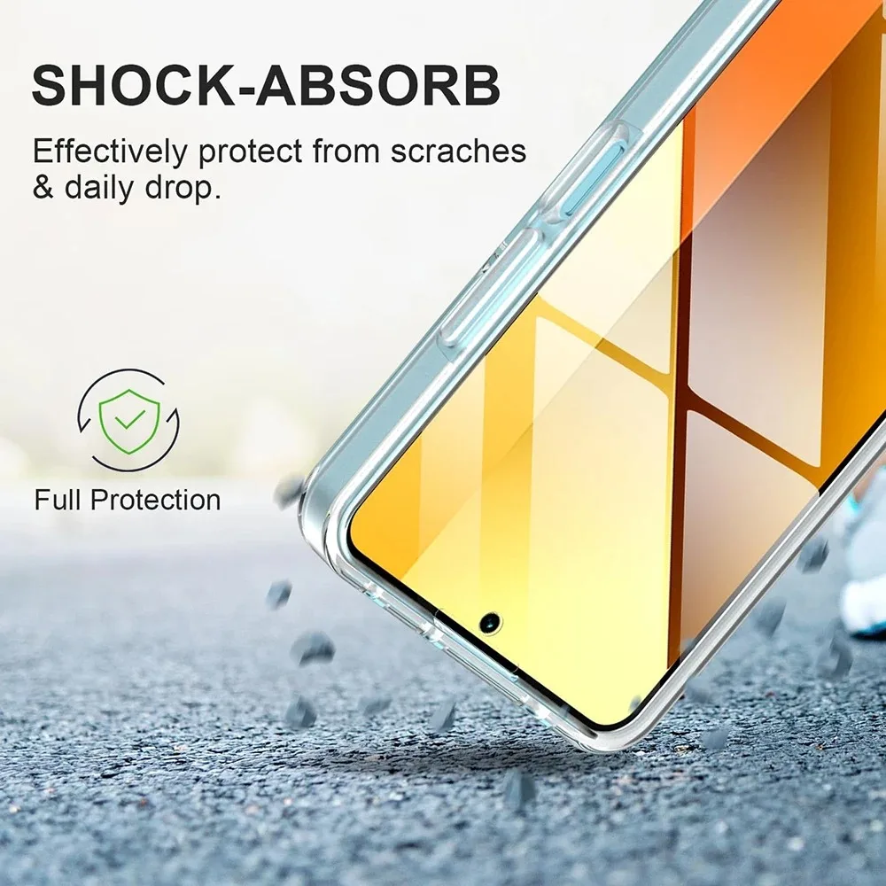 حافظة كاملة من السيليكون لهاتف Xiaomi Redmi Note 13 14 Pro Plus 12S 11S 10S 9 8 7 Pro 9S 14C 14T 13T 12T 11T 10T Poco X6 X5 X4 X3 F3