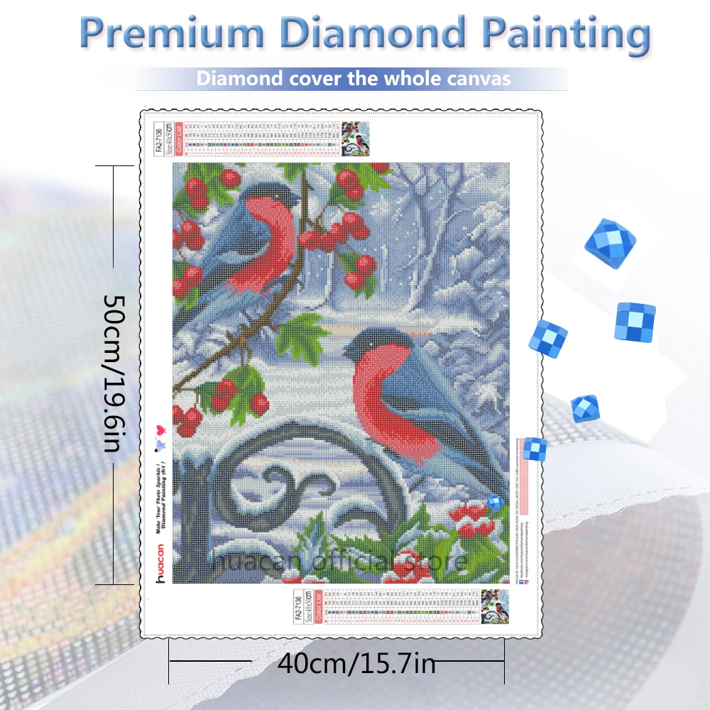Diamond Painting HUACAN 5D DIY Diamond Painting Bird Rhinestones Pictures Diamond Embroidery Animal Cross Stitch Mosaic Crafts Kit