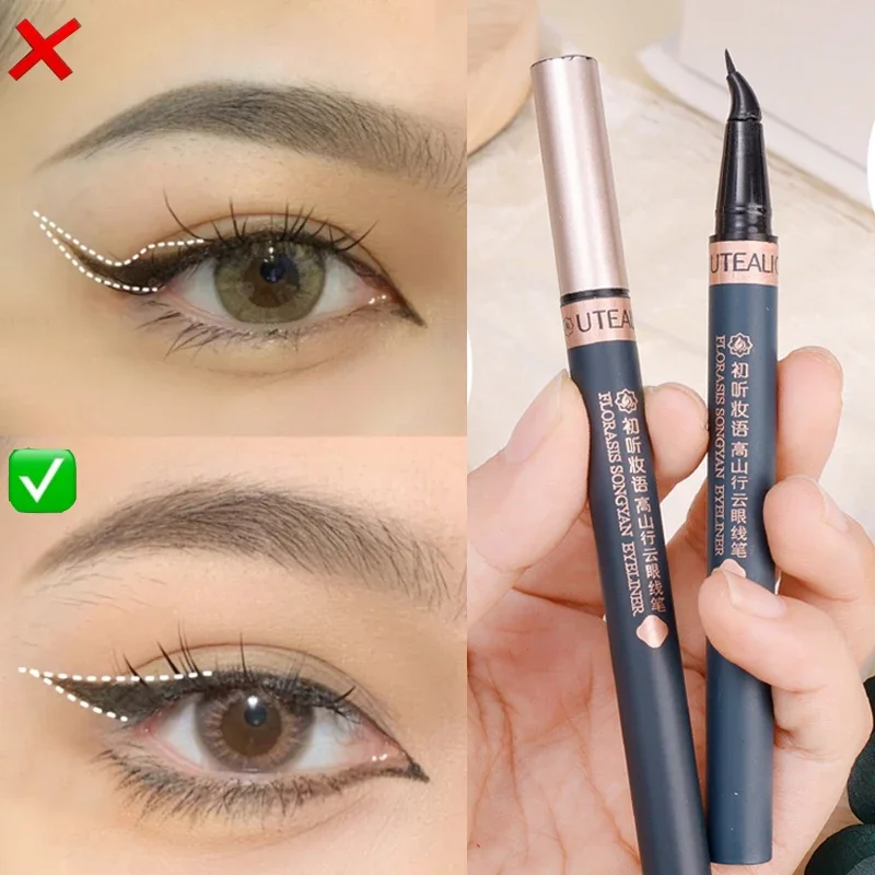 Long Lasting Elbow Liquid Eyeliner Pencil Tattoo 0.01MM Ultra Thin Head Matte Eyeliner Pen Waterproof Microblading Eye Cosmetics