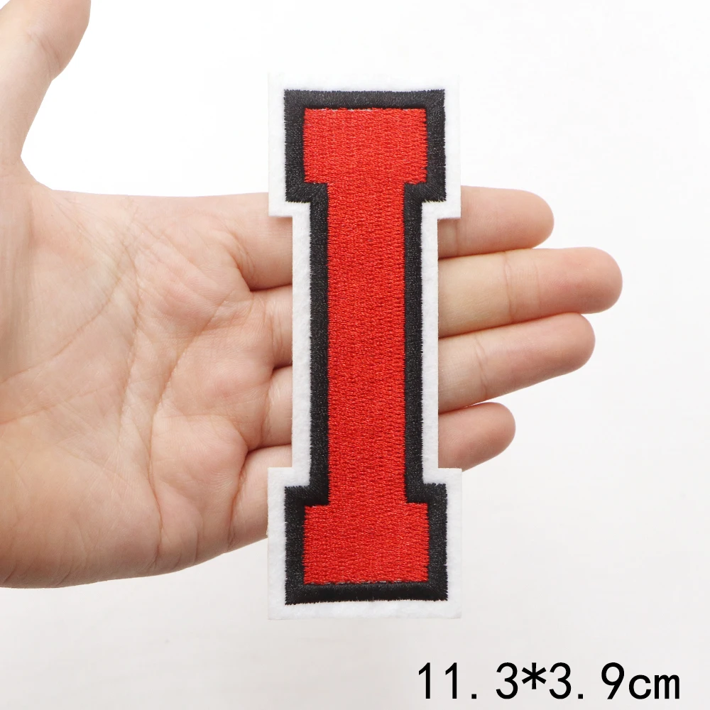 1pc große 11,3 cm redenglish Brief Patches für Kleidung Hut Jacke shose nähen Stickerei Applique Patches auf Kleidung dekorieren DIY – Detail 12