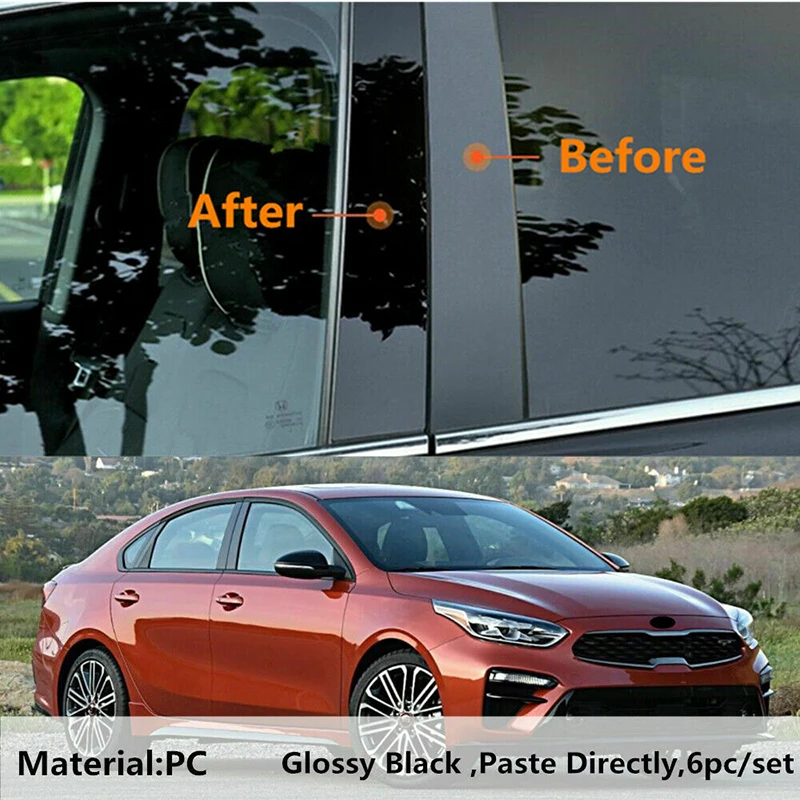 Kia Forte Sedan Hatcback Cerato K3 2019 2020 2021 2022-2024 ڵ ƼĿ  6Pcs  â  Ʈ Ʈ  Ŀ