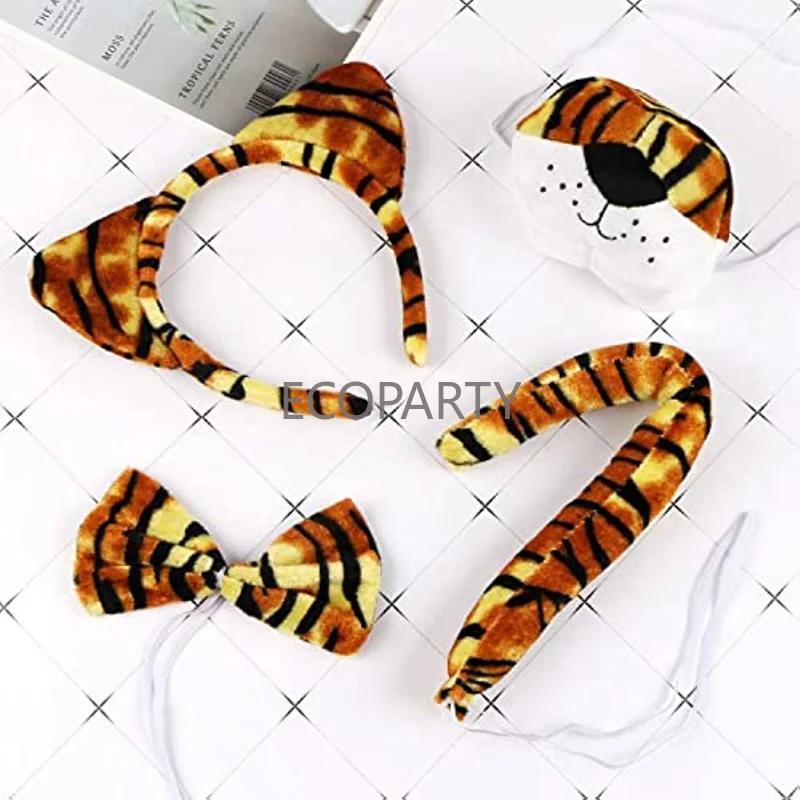 Costume Leopardo Per Bambina - 5 Pezzi: Tutù, Cerchietto Orecchie, Coda, Papillon E Adesivo Viso, Per Halloween E Carnevale