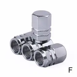 Sleek Aluminum Alloy Tire Valve Cover Set - Universal Fit (Silver)
