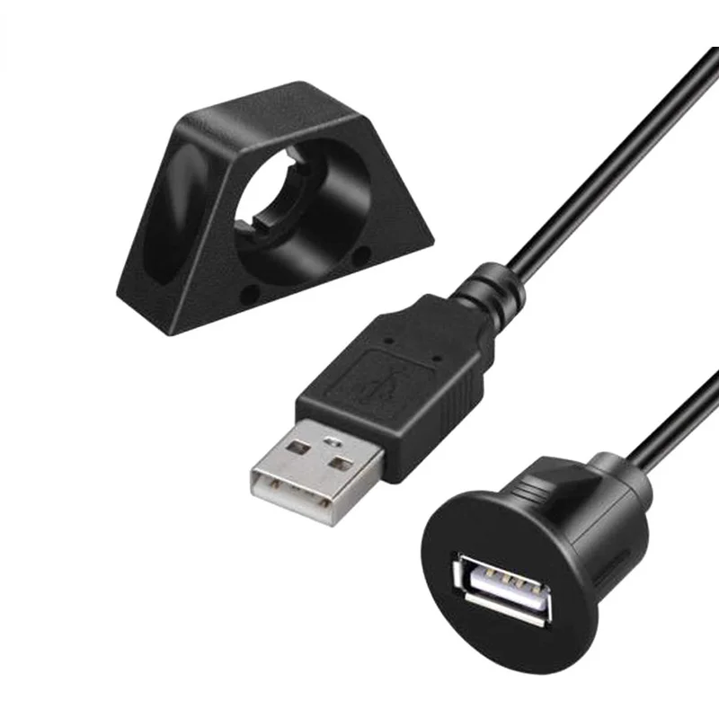 Cabo Impermeável do Painel com Tampa e Suporte Blindado para Carro Macho para Fêmea Painel de Montagem Nivelada Usb 3.0 Usb 2.0 - Imagem 2