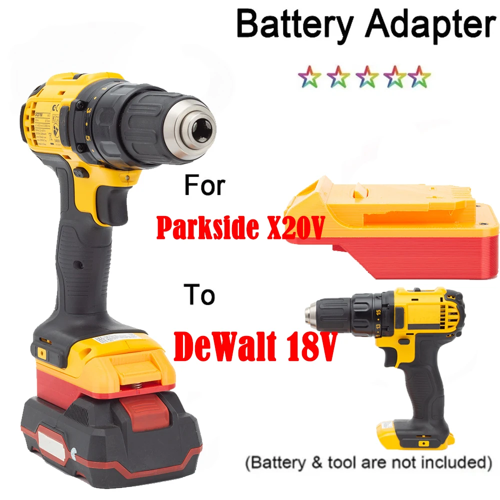Battery Convert Adapter for Lidl Parkside X20V Team Li-ion to for Dewalt 20V MAX Cordless Tools  (Not include tools and battery) include