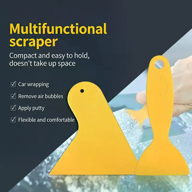 자동차 윈도우 틴팅 도구 노란색 스퀴지 유리창 필름 헤드라이트 필름 삼각 스퀴지