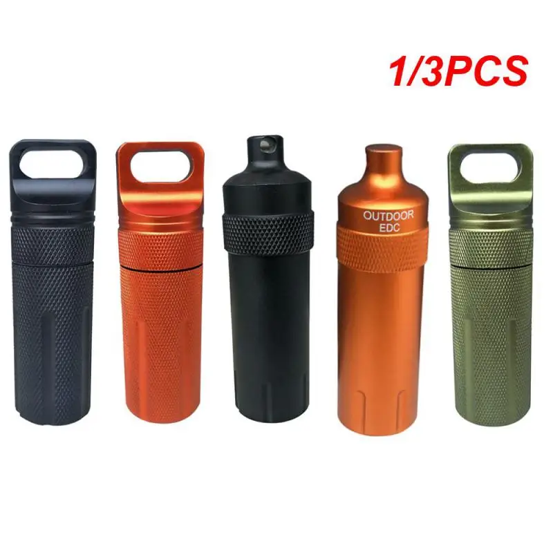 

1/3PCS waterproof Container capsule pill outdoor hike camp medicine holder Survive seal box storage trunk bottle case match
