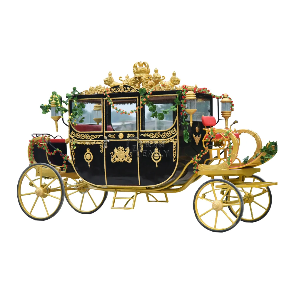 White Horse Carriage For Christmas/pumpkin Horse Buggy For Wedding/princess Wedding Buggy Royal Horse Drawn Carriage ель royal christmas