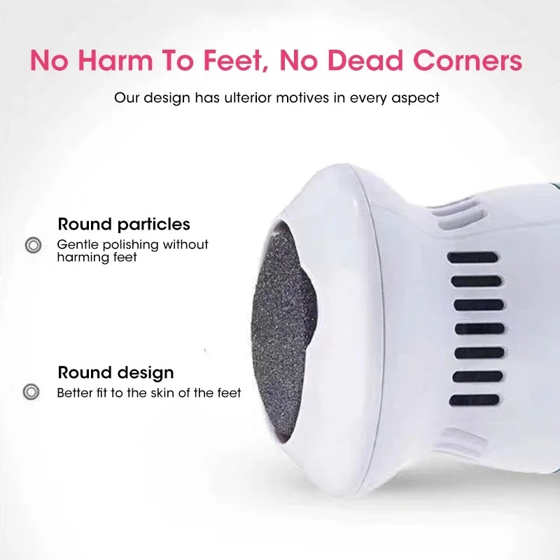 Electric Foot Grinder with Automatic Vacuum USB Rechargeable Two-speed Adjustment and 4 Grinding Heads Callus Dead Skin Removal, electric foot grinder