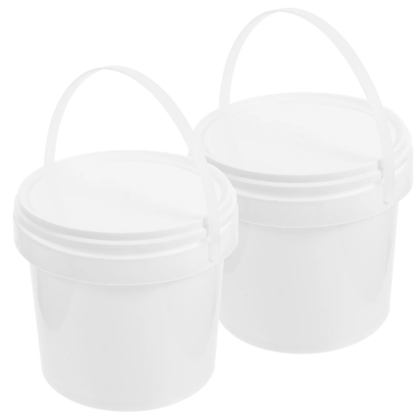 

2 Pcs Storage Bucket Ice Cream Containers with Lids Bathtub Toy Plastic Barrel Household Pp Portable Water