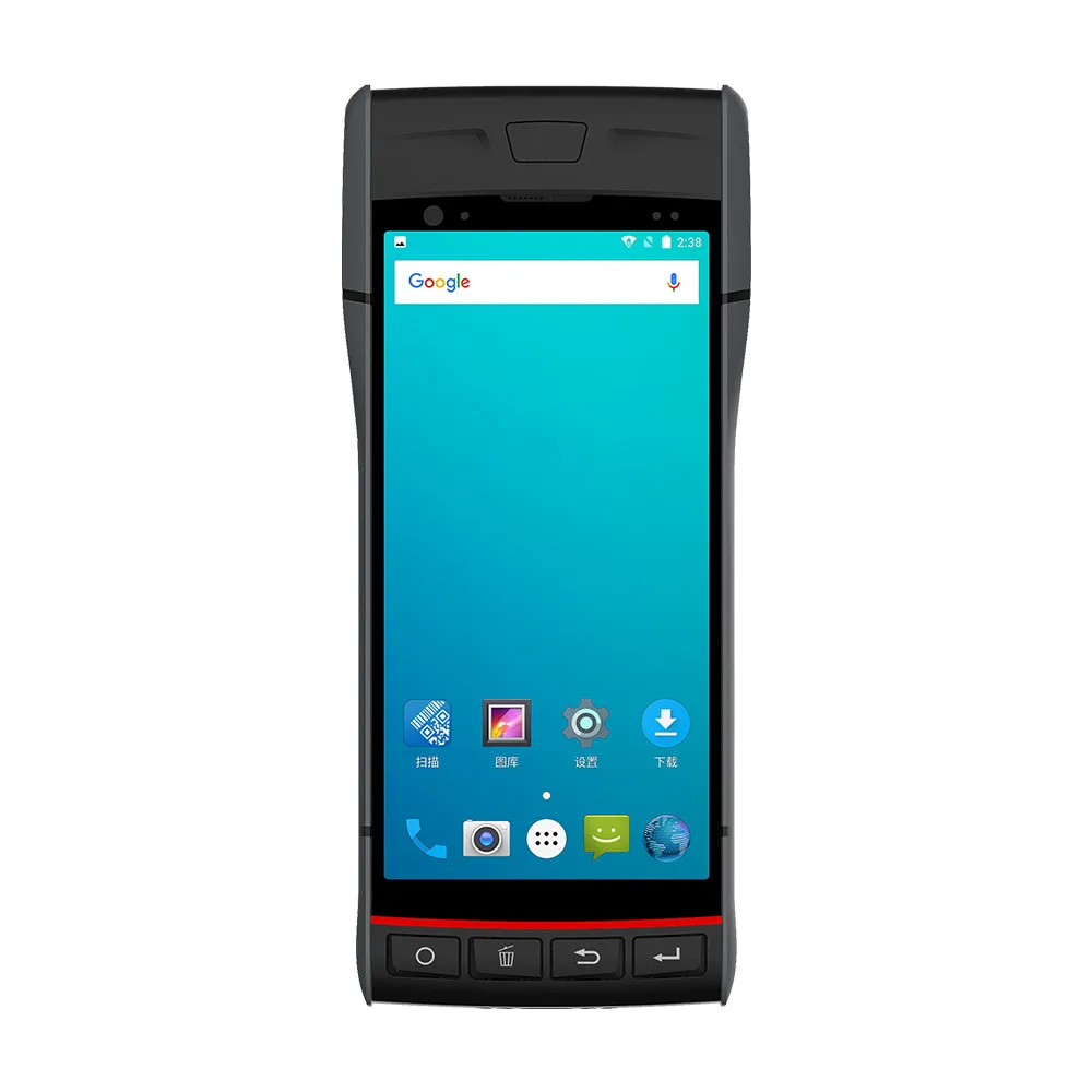 터치스크린 바코드 스캐너 구글 플레이 창고용 휴대용 POS 안드로이드 터미널 모바일 PDA 프린터 포함