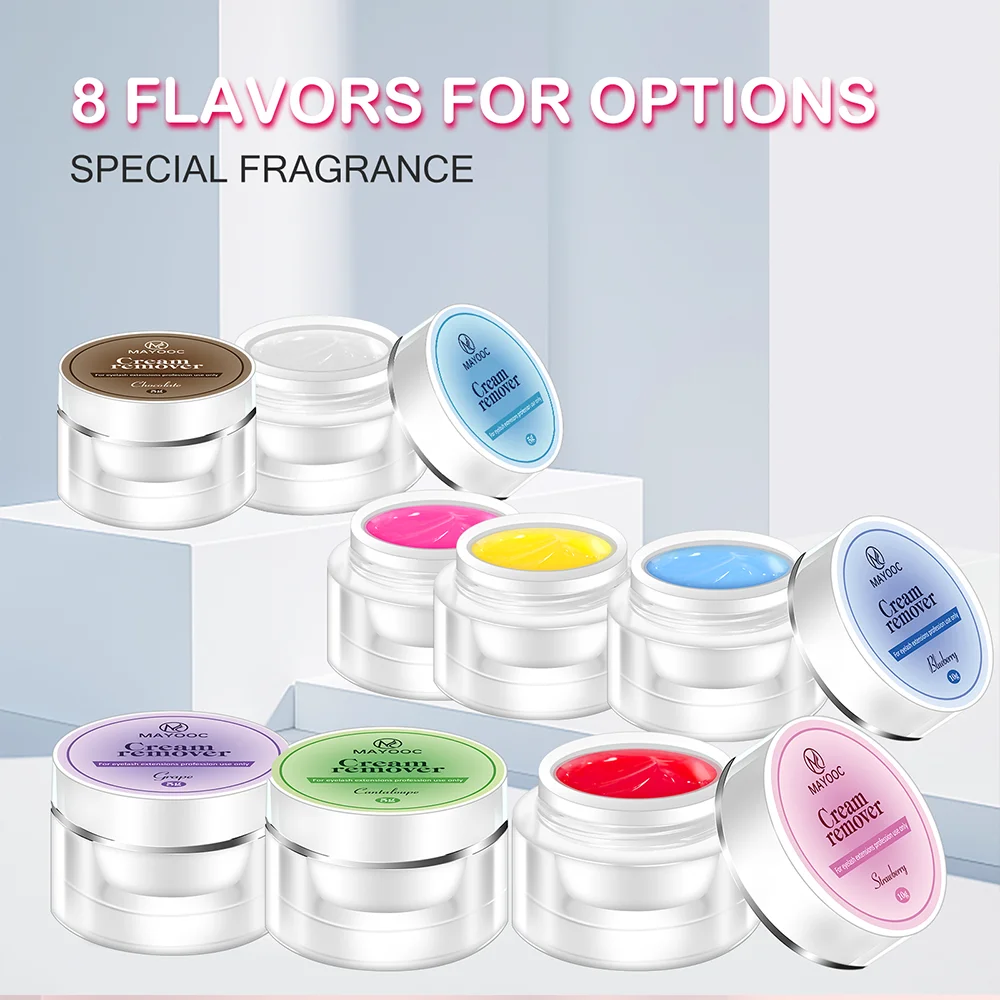 MAYOOC 5/15g Eyelash Glue Remover Quick Dry Adhesive Transparent Professional Cream Remover For Eyelash Extension Custom Logo 4