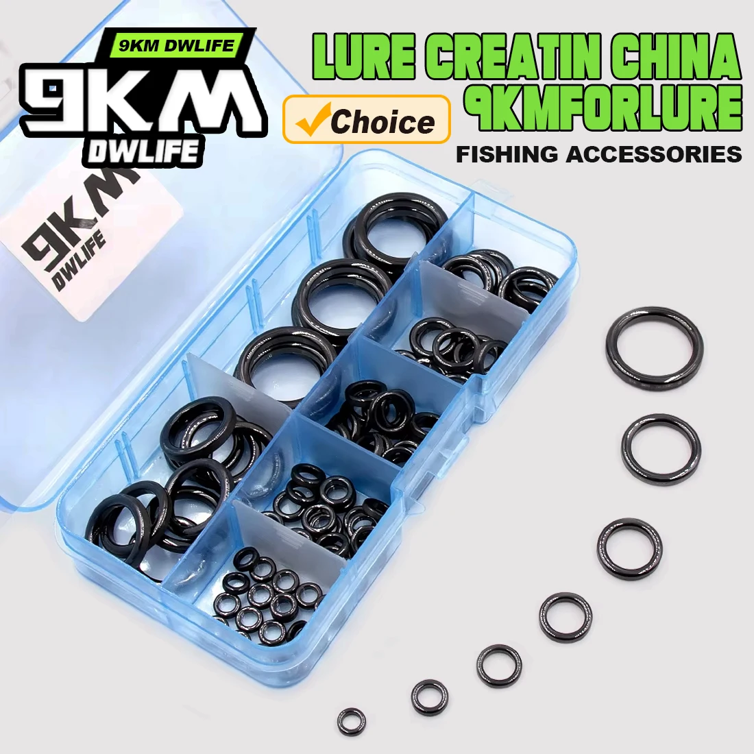 thumbnail image 2 of Fishing Rod Eyelet Repair Kit - 28/50Pcs Ceramic Ring Set (14 Sizes For Saltwater/Freshwater) 2 of 12
