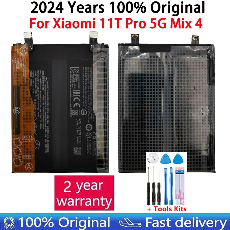 

2024 Years BM58 Original Battery For Xiaomi 11T Pro 5G Mix 4 Mix4 5000mAh Cellphone Replacement Battery Batteria Fast Shipping