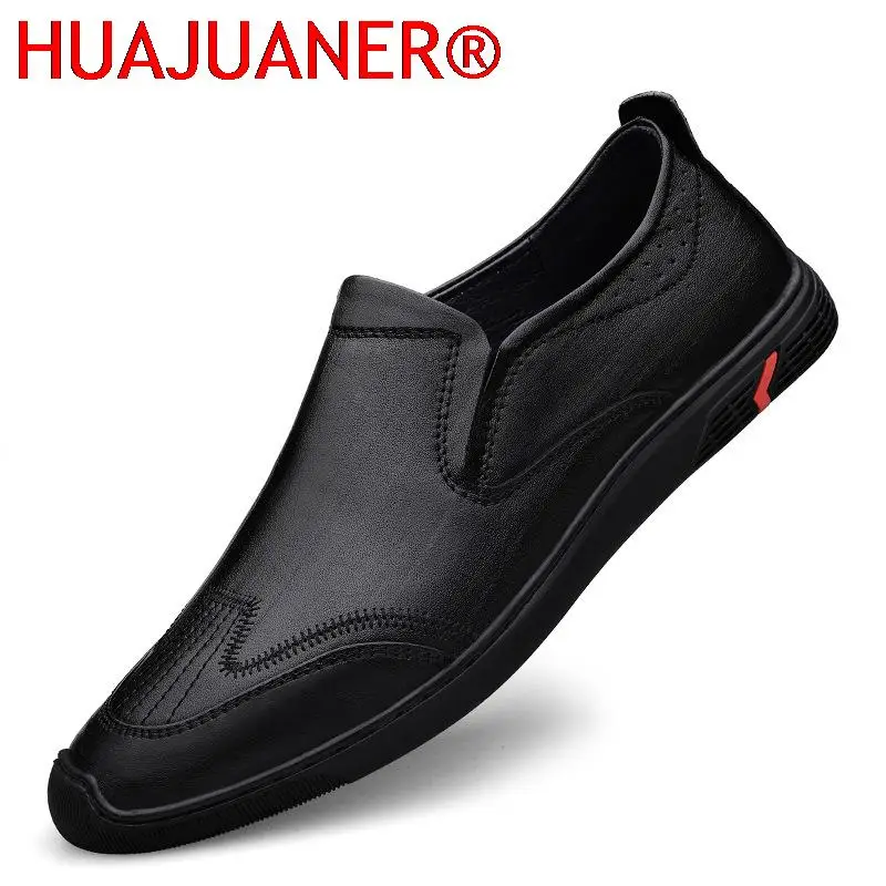 

High Quality Men's Shoes Casual Loafers Men Genuine Leather Oxford Mens Slip on Footwear Male Handmade Driving Flats Moccasins