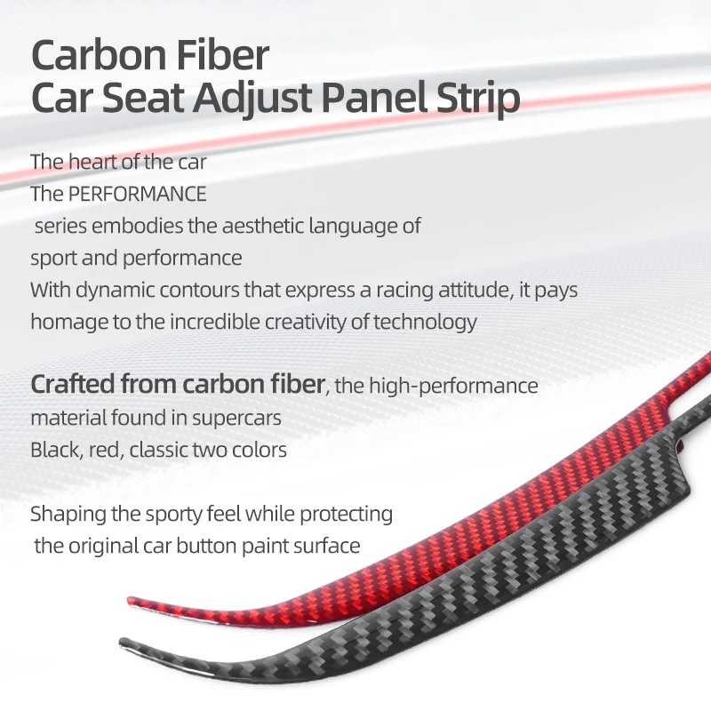 스바루 BRZ/토요타 GR86 2021-용 리얼 카본 파이버 자동차 인테리어 시트 조절 트림 스트립 스티커 장식 자동차 튜닝 액세서리