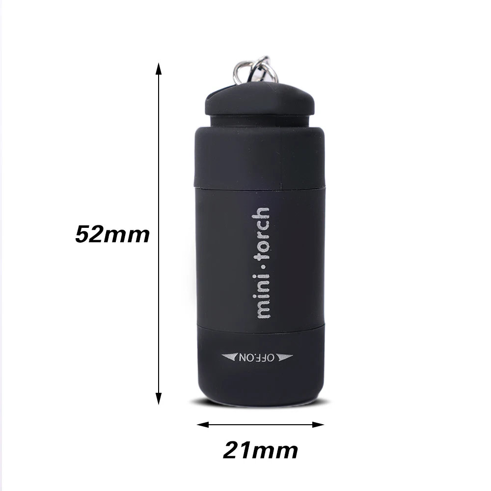 MansWill Mini Lampe de Poche Porte-clés, LED USB Rechargeable Torche Imperméable à l'eau