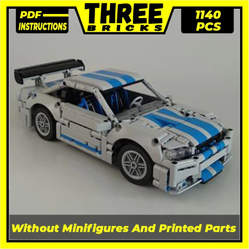

Moc Building Blocks Supercar Model Skyline R34 V2 Technical Bricks DIY Assembly Construction Toys For Childr Holiday Gifts