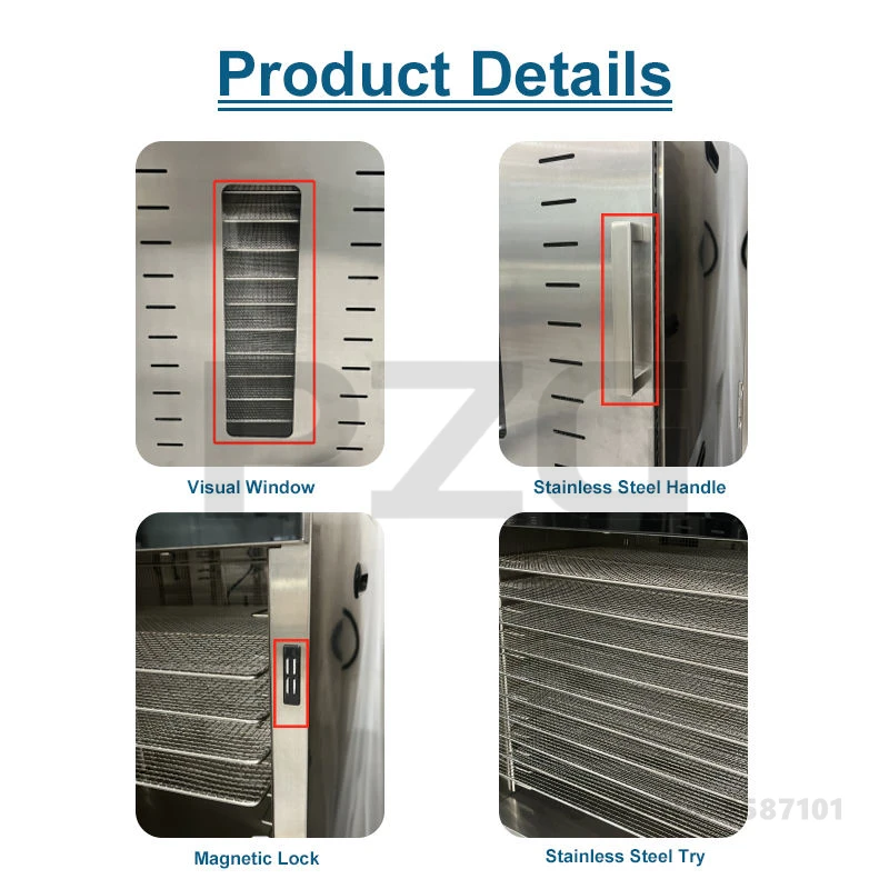 Industrial 100kg Food Dehydrator Dry Fruit Dryer Machine 80 Trays Dried Fruit Cabinet Food Dryer Celery Tomato Potato Dehydrator 4