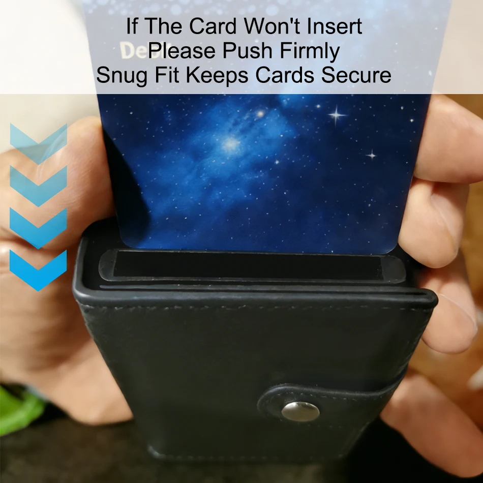 Luxury RFID Card Wallet with Zipper Hasp and Money Holder