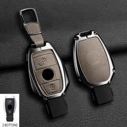 Zinc Alloy Metal Car Key Case Cover Shell (A - Style 1- Grey)