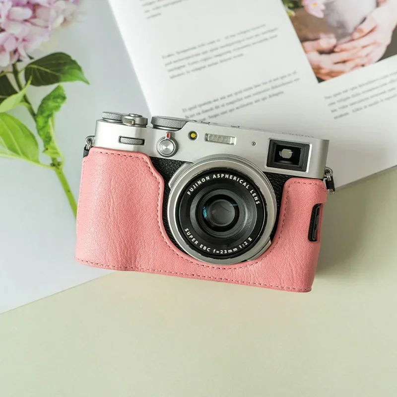 Fujifilm x100vi X-100Vi 케이스 핸들 쉘 X100VI 고급 수제 카메라 PU 가죽 소가죽 가방 바디 박스용 보호 케이스