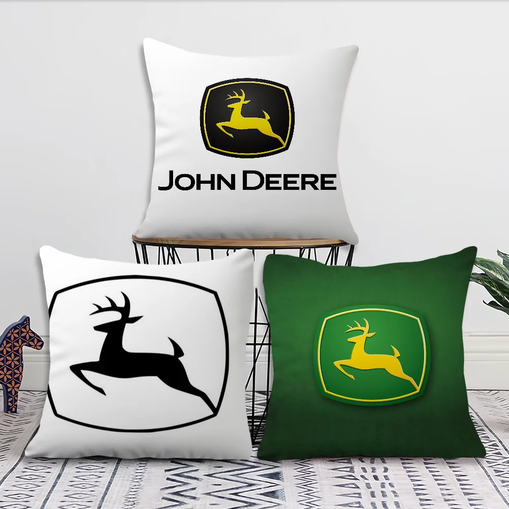 John Deere Felpa con Cappuccio, Logo del Marchio, Blu Navy con Logo Verde/Giallo, Medium
