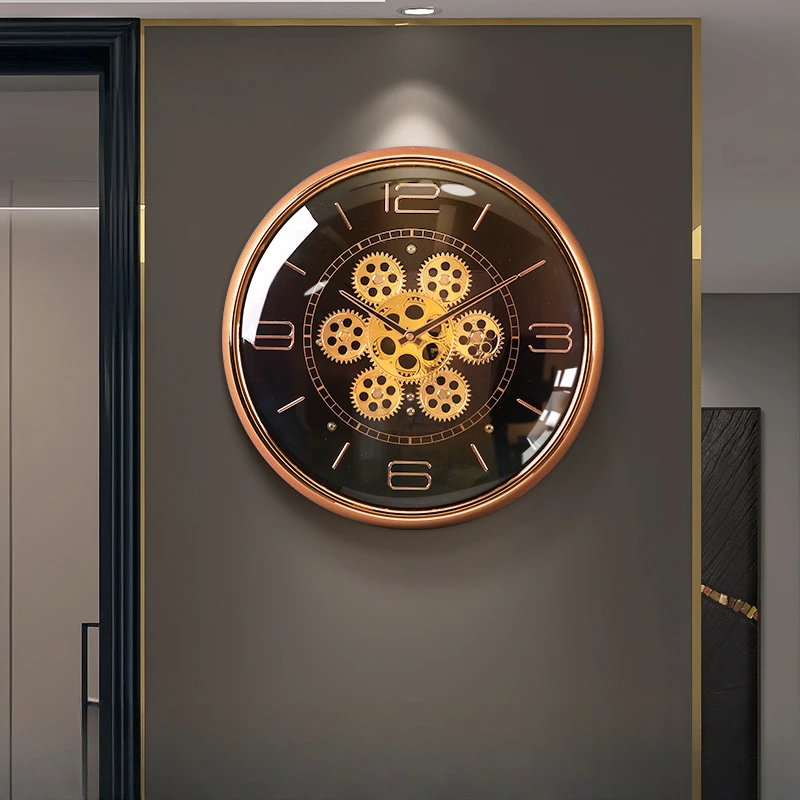 Korean Luxury Wall Clocks Interior Modern Aesthetic Minimalist Wall Clocks Nordic Round Fashion Metal Horloge Home Decoration 5