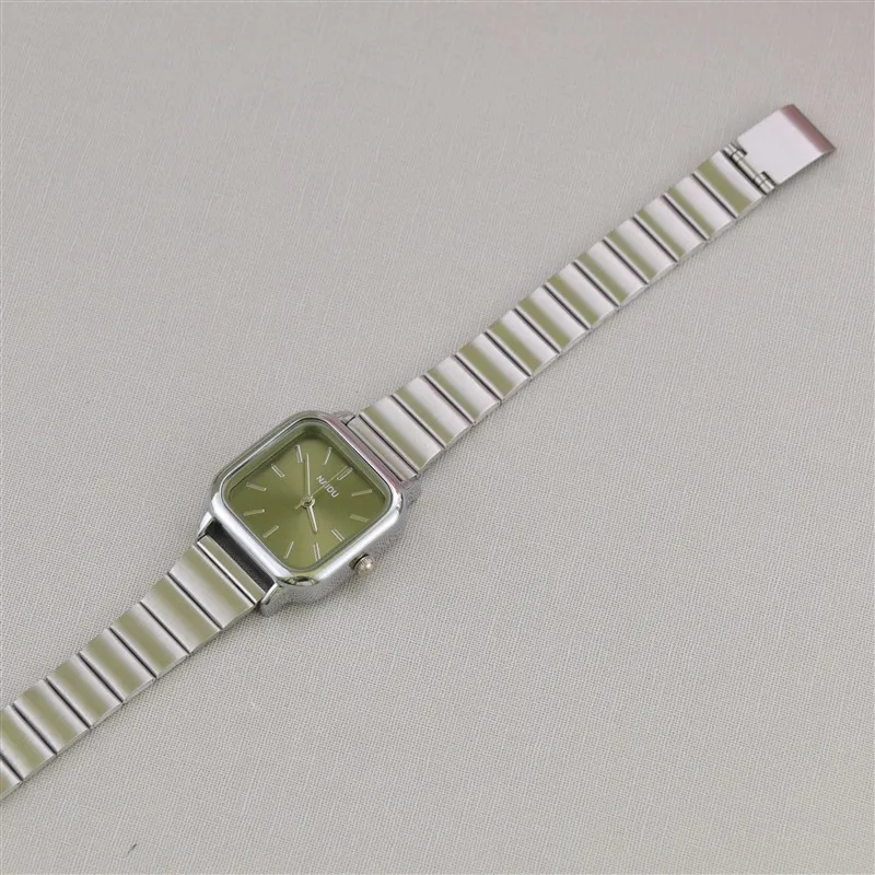 2023 Year Square Ladies Watches for Women Girl Simple Stainless Steel Strap Casual Female Quartz Elegant Minimalist Wristwatches